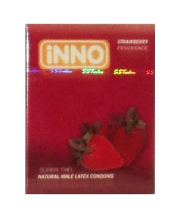 Strawberry flavour condom